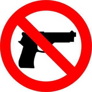 The no Possession of Firearms at Indianapolis, IN.
