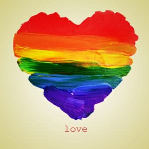Heart with different shades of color