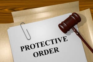 Lawyer Filling the Restraining order document in Indiana